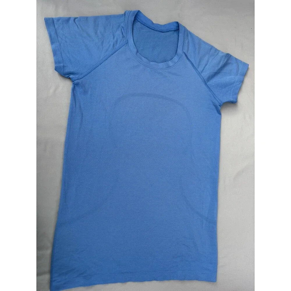 Lululemon Swiftly Tech 2.0 Shirt Womens Blue Short Sleeve Running Tee Top